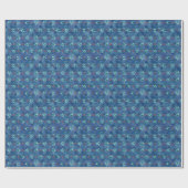 Waterverf kerstsnowflakes cadeaupapier (Vlak)