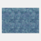 Waterverf kerstsnowflakes inpakpapier vel (Voorkant 3)