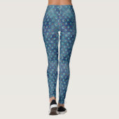 Waterverf kerstsnowflakes leggings (Achterkant)