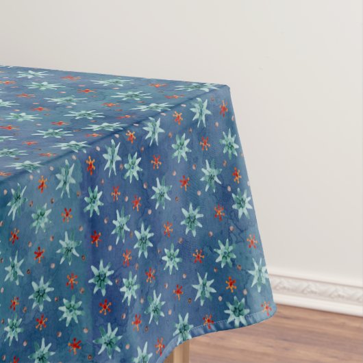 Waterverf kerstsnowflakes tafelkleed (Voorbeeld)