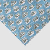 Waterverf kerstsnowy Forest Scenes Pattern Tissuepapier (Detail)