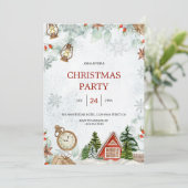 Waterverf kerstsprookje kaart (Staand voorkant)