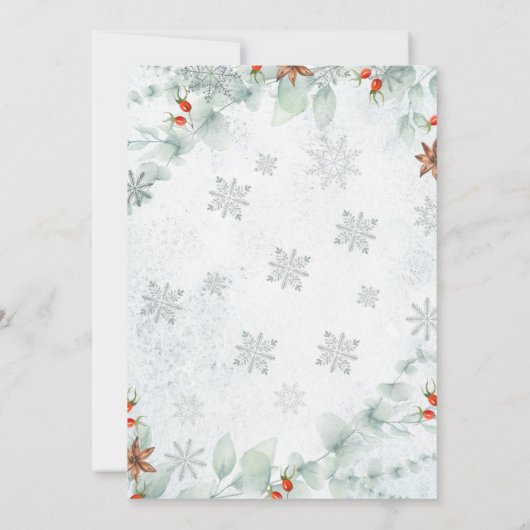 Waterverf kerstsprookje kaart (Achterkant)