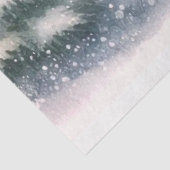 Waterverf kerststad met sneeuw tissuepapier (Detail)