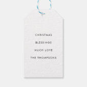 Waterverf kerststal Alles is kalm script Cadeaulabel (Achterkant)