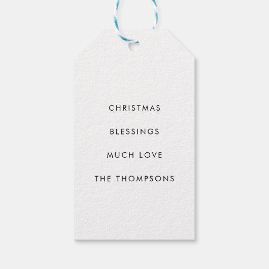 Waterverf kerststal Alles is kalm script Cadeaulabel (Achterkant)