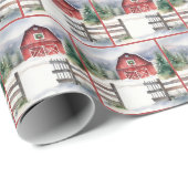 Waterverf Kerststal in Snow Cadeaupapier (Rol Hoek)