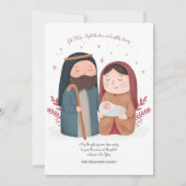 Waterverf kerststal Kaart (Voorkant)