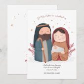 Waterverf kerststal Kaart (Voorkant / Achterkant)