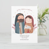 Waterverf kerststal Kaart (Staand voorkant)