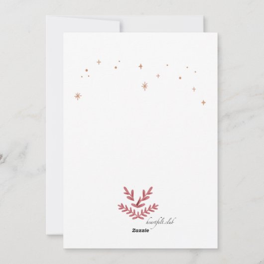 Waterverf kerststal Kaart (Achterkant)