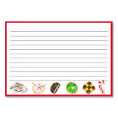 Waterverf Kersttaart bakken vakantie uitwisseling Kaart (Achterkant)