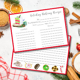 Waterverf Kersttaart bakken vakantie uitwisseling Kaart