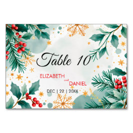 Waterverf Kersttafel Aantal Kaarten – Holly