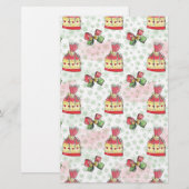 Waterverf kersttas van snoep briefpapier (Voorkant / Achterkant)