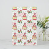 Waterverf kersttas van snoep briefpapier (Staand voorkant)