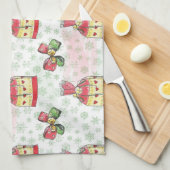 Waterverf kersttas van snoep theedoek (Quarter Fold)