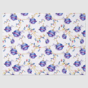 Waterverf - kersttekenreekslampjes Gold Geometrics Tissuepapier