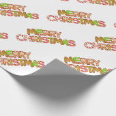 Waterverf kersttekst kunst cadeaupapier (Hoek)