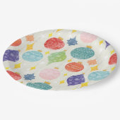 Waterverf - kersttekst voor sierdoeleinden papieren bordje (Gekanteld)