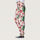 waterverf Kerstthee Feestje Leggings (Links)