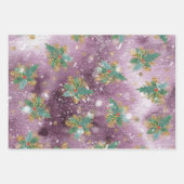 Waterverf kerstthema inpakpapier vel (Voorkant 2)