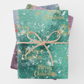 Waterverf kerstthema inpakpapier vel (In situ)
