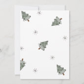 Waterverf kerstuitnodiging kaart (Achterkant)