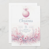 waterverf kerstuitnodiging kaart (Voorkant / Achterkant)