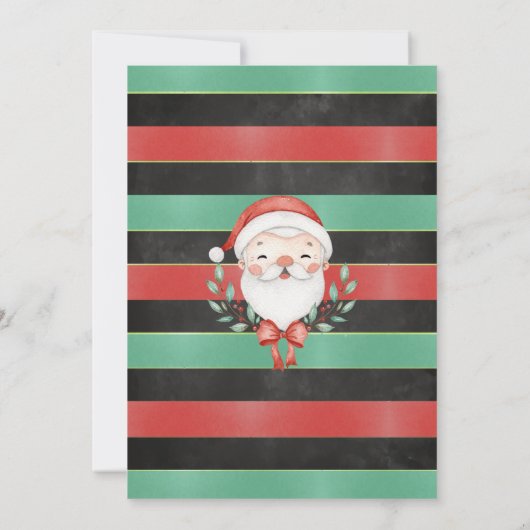 Waterverf kerstuitnodiging op zondag kaart (Achterkant)