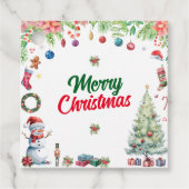 Waterverf Kerstvakantie Bedankjes Labels (Voorkant)