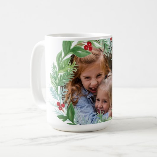 Waterverf Kerstvakantie FOTO Krans Koffiemok (Voorkant links)