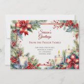  Waterverf kerstvakantie Kaart (Voorkant)