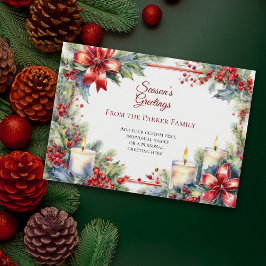  Waterverf kerstvakantie Kaart