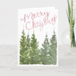 Waterverf kerstvakantie Kaart