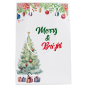 Waterverf Kerstvakantie  Medium Cadeauzakje (Voorkant)