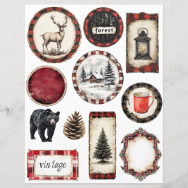 Waterverf Kerstvakantie Seizoen Ephemera LG