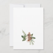 Waterverf kerstvakantiehuis met kerst aankondiging (Achterkant)