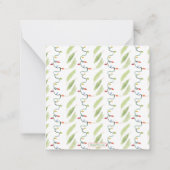 Waterverf Kerstverlichting Garland Enclosure Notitiekaartje (Achterkant)