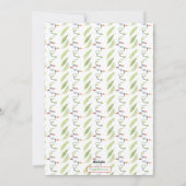 Waterverf Kerstverlichting Garland Foto Feestdagenkaart (Achterkant)