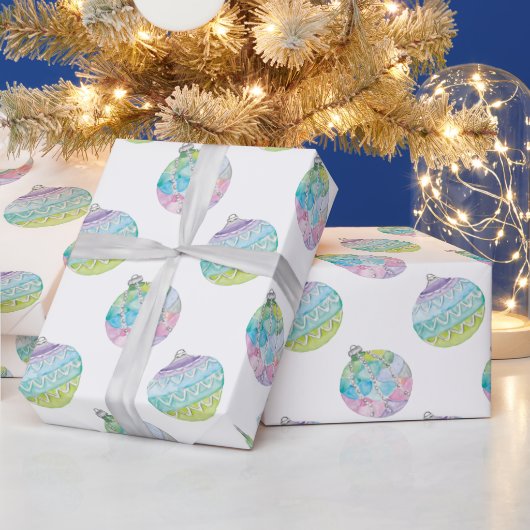 Waterverf kerstversiering cadeaupapier (Feestdagen)