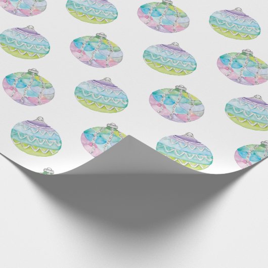 Waterverf kerstversiering cadeaupapier (Hoek)