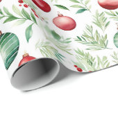 Waterverf kerstversiering en maretak cadeaupapier (Rol Hoek)