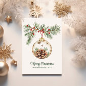  Waterverf kerstversiering Feestdagenkaart