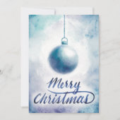 Waterverf kerstversiering feestdagenkaart (Voorkant)