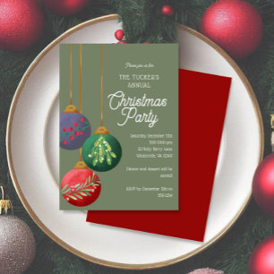 Waterverf kerstversiering kerstfeest kaart