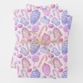 Waterverf kerstversiering, snoepriet inpakpapier vel (In situ)