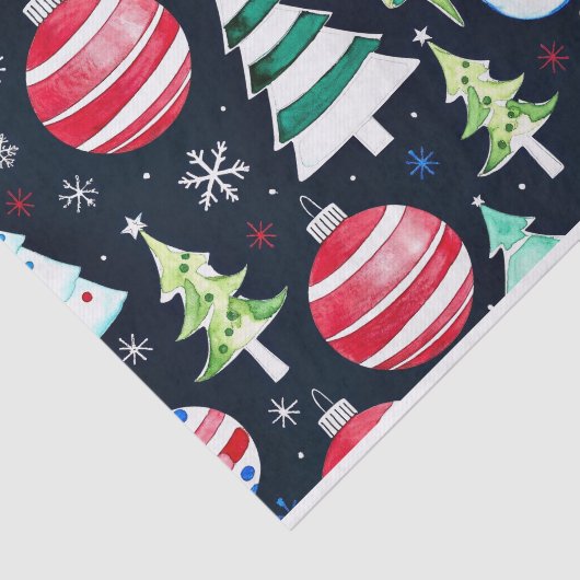 Waterverf kerstversiering tissuepapier (Detail)