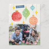 Waterverf kerstversiering vakantiefoto briefkaart (Voorkant)