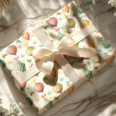 Waterverf kerstversiering vakantiepatroon cadeaupapier